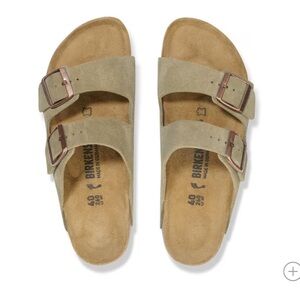 Birkenstock Arizona Sandals - Taupe Suede